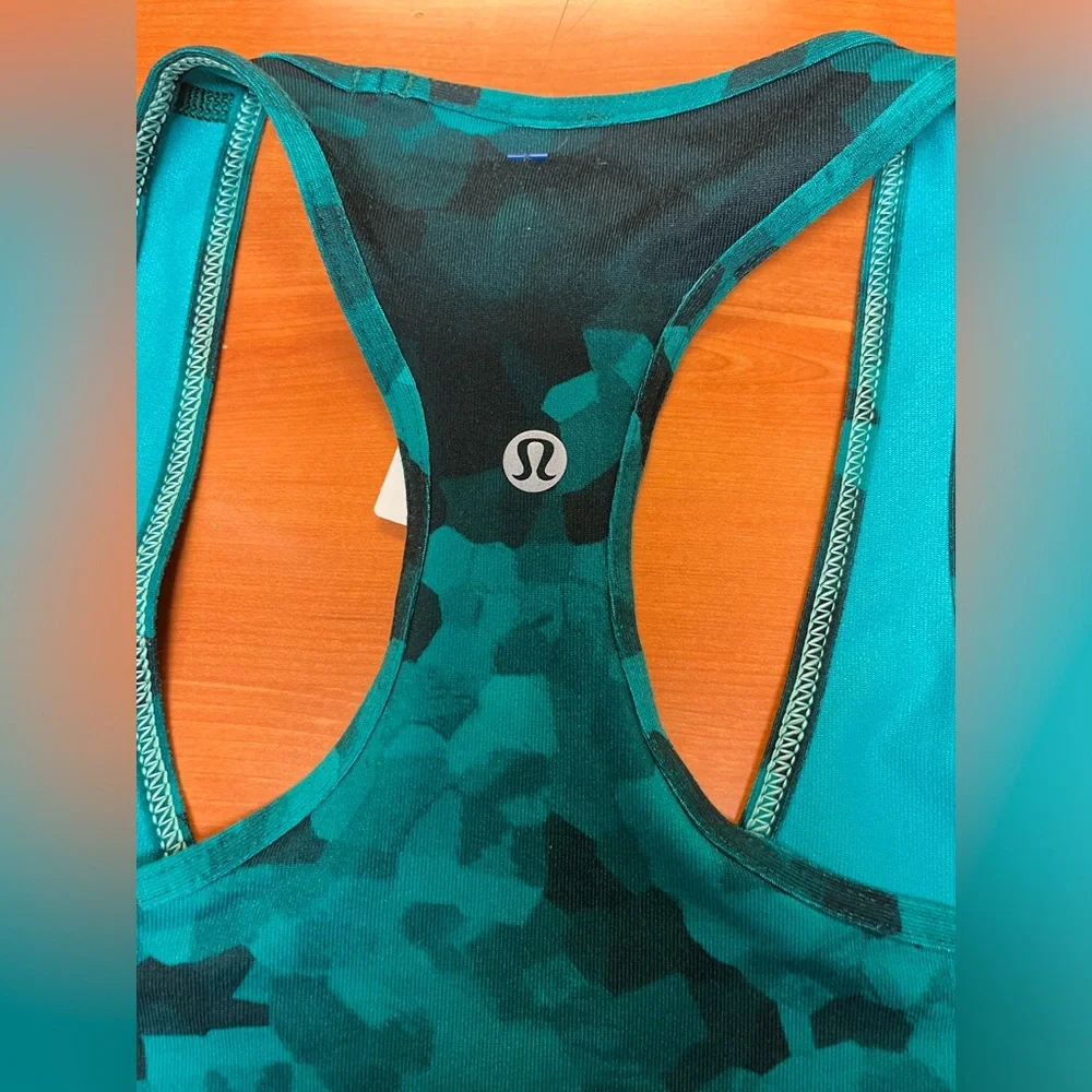 Lululemon‎ Cool Racerback Clouded Dreams Cosmic Teal Multi Size 2